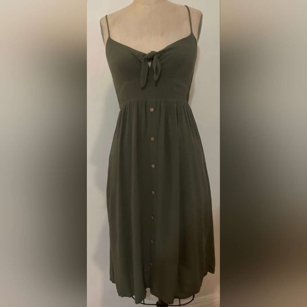 Olive Green Midi Dress